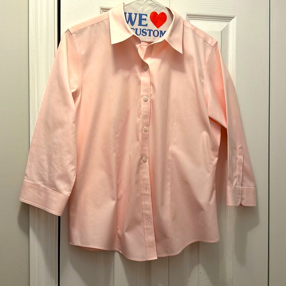 LL Bean 3/4 pink shirt.
